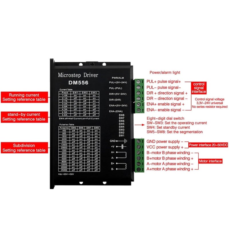 سائق محرك السائر DM542 TB6600 DM556 DM860H لمحركات السائر Nema17 Nema23 Nema34 42 57 86 - Image 2